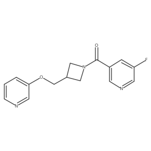 3-Fluoro-5-{3-[(pyridin-3-yloxy)methyl]azetidine-1-carbonyl}pyridine结构式