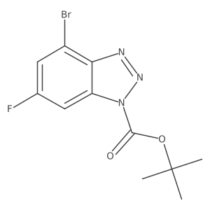 Tert-butyl 4-bromo-6-fluoro-1H-benzo[d][1,2,3]triazole-1-carboxylate Structure