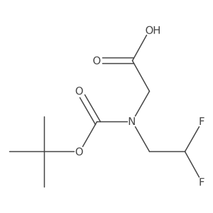 2-{[(Tert-butoxy)carbonyl](2,2-difluoroethyl)amino}acetic acid结构式