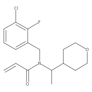 N-[(3-Chloro-2-fluorophenyl)methyl]-N-[1-(oxan-4-yl)ethyl]prop-2-enamide结构式
