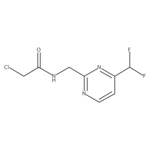 2-Chloro-N-[[4-(difluoromethyl)pyrimidin-2-yl]methyl]acetamide Structure