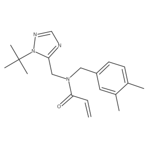 N-[(1-tert-butyl-1H-1,2,4-triazol-5-yl)methyl]-N-[(3,4-dimethylphenyl)methyl]prop-2-enamide结构式