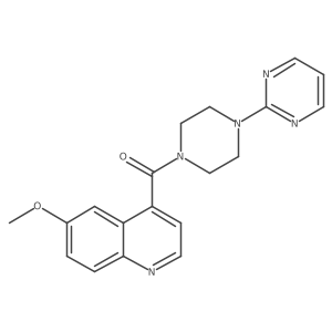 6-Methoxy-4-[4-(pyrimidin-2-yl)piperazine-1-carbonyl]quinoline结构式