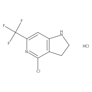 4-Chloro-6-(trifluoromethyl)-2,3-dihydro-1H-pyrrolo[3,2-c]pyridine;hydrochloride Structure