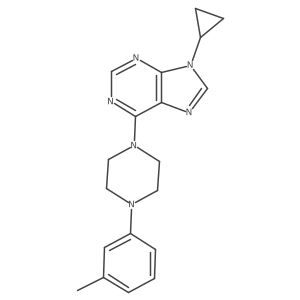 9-cyclopropyl-6-[4-(3-methylphenyl)piperazin-1-yl]-9H-purine结构式