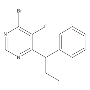 4-Bromo-5-fluoro-6-(1-phenylpropyl)pyrimidine结构式