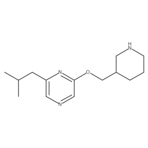 2-(2-Methylpropyl)-6-[(piperidin-3-yl)methoxy]pyrazine结构式