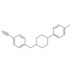 4-{[4-(6-Methylpyridazin-3-yl)piperazin-1-yl]methyl}benzonitrile结构式