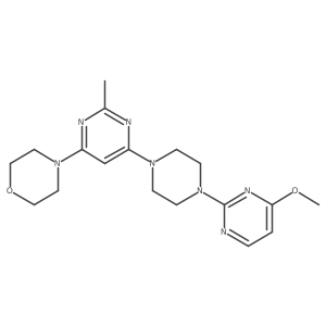4-{6-[4-(4-Methoxypyrimidin-2-yl)piperazin-1-yl]-2-methylpyrimidin-4-yl}morpholine Structure