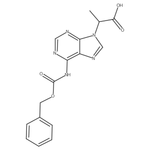 2-(6-{[(benzyloxy)carbonyl]amino}-9H-purin-9-yl)propanoic acid Structure