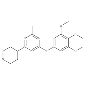 2-methyl-6-(oxan-4-yl)-N-(3,4,5-trimethoxyphenyl)pyrimidin-4-amine Structure