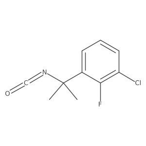 1-Chloro-2-fluoro-3-(2-isocyanatopropan-2-yl)benzene结构式