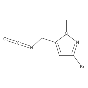 3-bromo-5-(isocyanatomethyl)-1-methyl-1H-pyrazole结构式