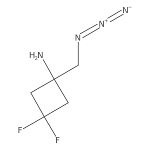 1-(Azidomethyl)-3,3-difluorocyclobutan-1-amine结构式