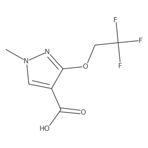 1-methyl-3-(2,2,2-trifluoroethoxy)-1H-pyrazole-4-carboxylic acid Structure