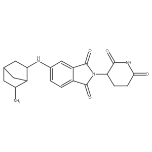 rac-5-{[(1R,2R,4S,6S)-6-aminobicyclo[2.2.1]heptan-2-yl]amino}-2-(2,6-dioxopiperidin-3-yl)-2,3-dihydro-1H-isoindole-1,3-dione结构式