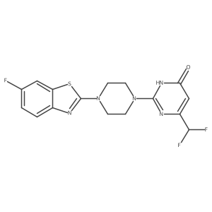 6-(Difluoromethyl)-2-[4-(6-fluoro-1,3-benzothiazol-2-yl)piperazin-1-yl]-3,4-dihydropyrimidin-4-one结构式