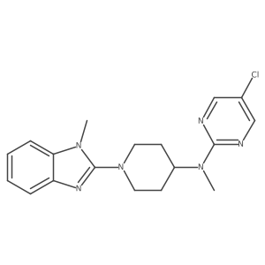 5-chloro-N-methyl-N-[1-(1-methyl-1H-1,3-benzodiazol-2-yl)piperidin-4-yl]pyrimidin-2-amine Structure