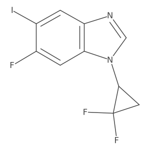 (S)-1-(2,2-Difluorocyclopropyl)-6-fluoro-5-iodo-1H-benzo[d]imidazole结构式