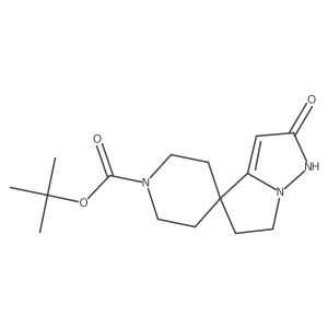 tert-Butyl 2'-oxo-1',2',5',6'-tetrahydrospiro[piperidine-4,4'-pyrrolo[1,2-b]pyrazole]-1-carboxylate Structure