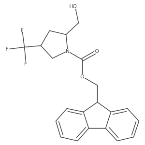 (9H-fluoren-9-yl)methyl (2S,4S)-2-(hydroxymethyl)-4-(trifluoromethyl)pyrrolidine-1-carboxylate结构式