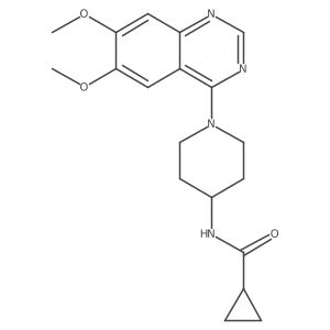 N-[1-(6,7-dimethoxyquinazolin-4-yl)piperidin-4-yl]cyclopropanecarboxamide结构式