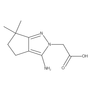 2-(3-Amino-6,6-dimethyl-5,6-dihydrocyclopenta[c]pyrazol-2(4H)-yl)acetic acid结构式