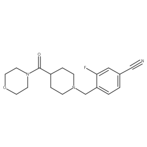 3-Fluoro-4-{[4-(morpholine-4-carbonyl)piperidin-1-yl]methyl}benzonitrile Structure