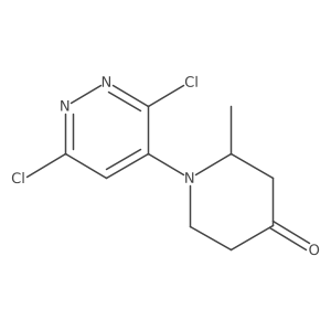 1-(3,6-Dichloropyridazin-4-yl)-2-methylpiperidin-4-one结构式