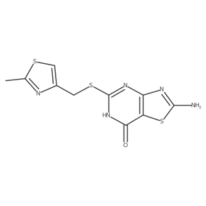 2-Amino-5-[[(2-methyl-4-thiazolyl)methyl]thio]-thiazolo[4,5-d]pyrimidin-7(6H)-one Structure