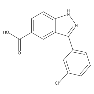 3-(3-chlorophenyl)-1H-indazole-5-carboxylicacid Structure