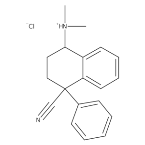 (4-cyano-4-phenyl-2,3-dihydro-1H-naphthalen-1-yl)-dimethylazanium;chloride结构式