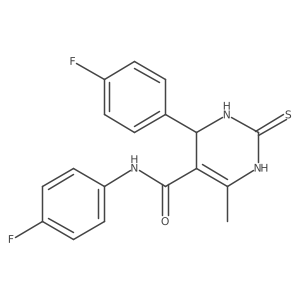 N,4-bis(4-fluorophenyl)-6-methyl-2-thioxo-1,2,3,4-tetrahydropyrimidine-5-carboxamide Structure