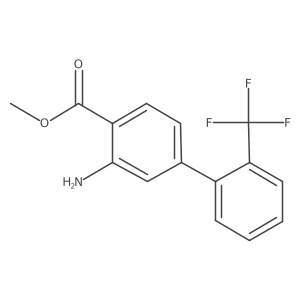 3-Amino-2'-(trifluoromethyl)biphenyl-4-carboxylic acid methyl ester结构式