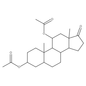 Androstane-3beta,11beta-diol-17-one diacetate结构式