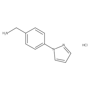 (4-(1H-Pyrazol-1-yl)phenyl)methanamine hydrochloride Structure