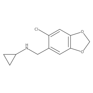 (6-Chlorobenzo[1,3]dioxol-5-ylmethyl)cyclopropylamine结构式