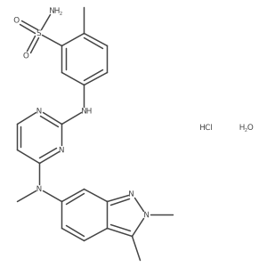 Pazopanib hydrochloride monohydrate Structure