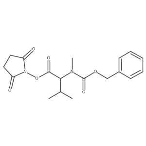 (S)-2,5-Dioxopyrrolidin-1-yl 2-(((benzyloxy)carbonyl)(methyl)amino)-3-methylbutanoate结构式
