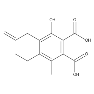 4-Ethyl-6-hydroxy-3-methyl-5-(2-propen-1-yl)-1,2-benzenedicarboxylic acid Structure