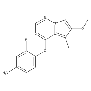 3-Fluoro-4-(6-methoxy-5-methylpyrrolo[2,1-f][1,2,4]triazin-4-yloxy)benzenamine Structure
