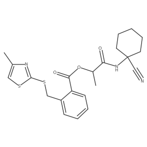 1-[(1-Cyanocyclohexyl)carbamoyl]ethyl 2-{[(4-methyl-1,3-thiazol-2-yl)sulfanyl]methyl}benzoate Structure
