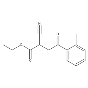 Ethyl 2-cyano-4-(2-methylphenyl)-4-oxobutanoate结构式