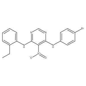 N4-(4-Bromophenyl)-N6-(2-ethylphenyl)-5-nitro-4,6-pyrimidinediamine Structure
