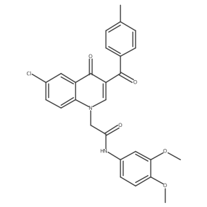 2-(6-chloro-3-(4-methylbenzoyl)-4-oxoquinolin-1(4H)-yl)-N-(3,4-dimethoxyphenyl)acetamide Structure
