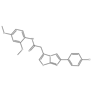2-[6-(4-chlorophenyl)imidazo[2,1-b][1,3]thiazol-3-yl]-N-(2,4-dimethoxyphenyl)acetamide Structure