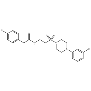 N-(2-((4-(3-chlorophenyl)piperazin-1-yl)sulfonyl)ethyl)-2-(4-fluorophenyl)acetamide Structure