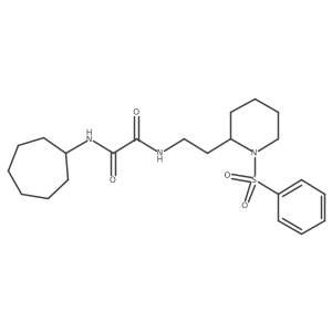 N1-cycloheptyl-N2-(2-(1-(phenylsulfonyl)piperidin-2-yl)ethyl)oxalamide Structure