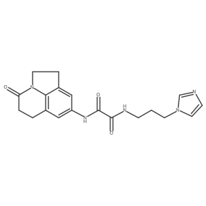 N1-(3-(1H-imidazol-1-yl)propyl)-N2-(4-oxo-2,4,5,6-tetrahydro-1H-pyrrolo[3,2,1-ij]quinolin-8-yl)oxalamide结构式