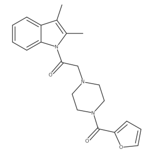 1-{[4-(2-furoyl)piperazin-1-yl]acetyl}-2,3-dimethyl-1H-indole结构式